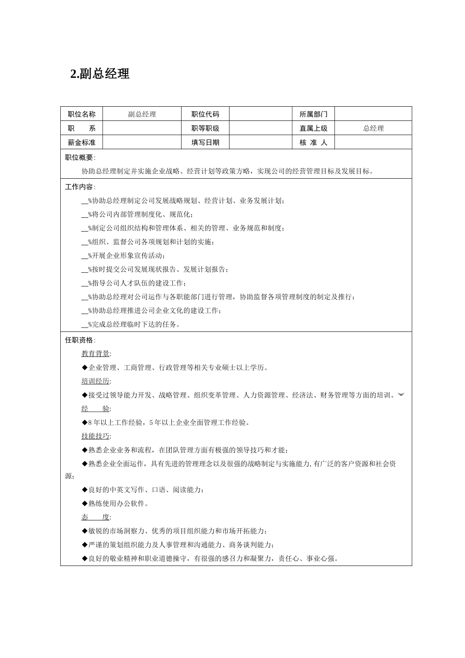 岗位说明书――高级管理职位_第3页