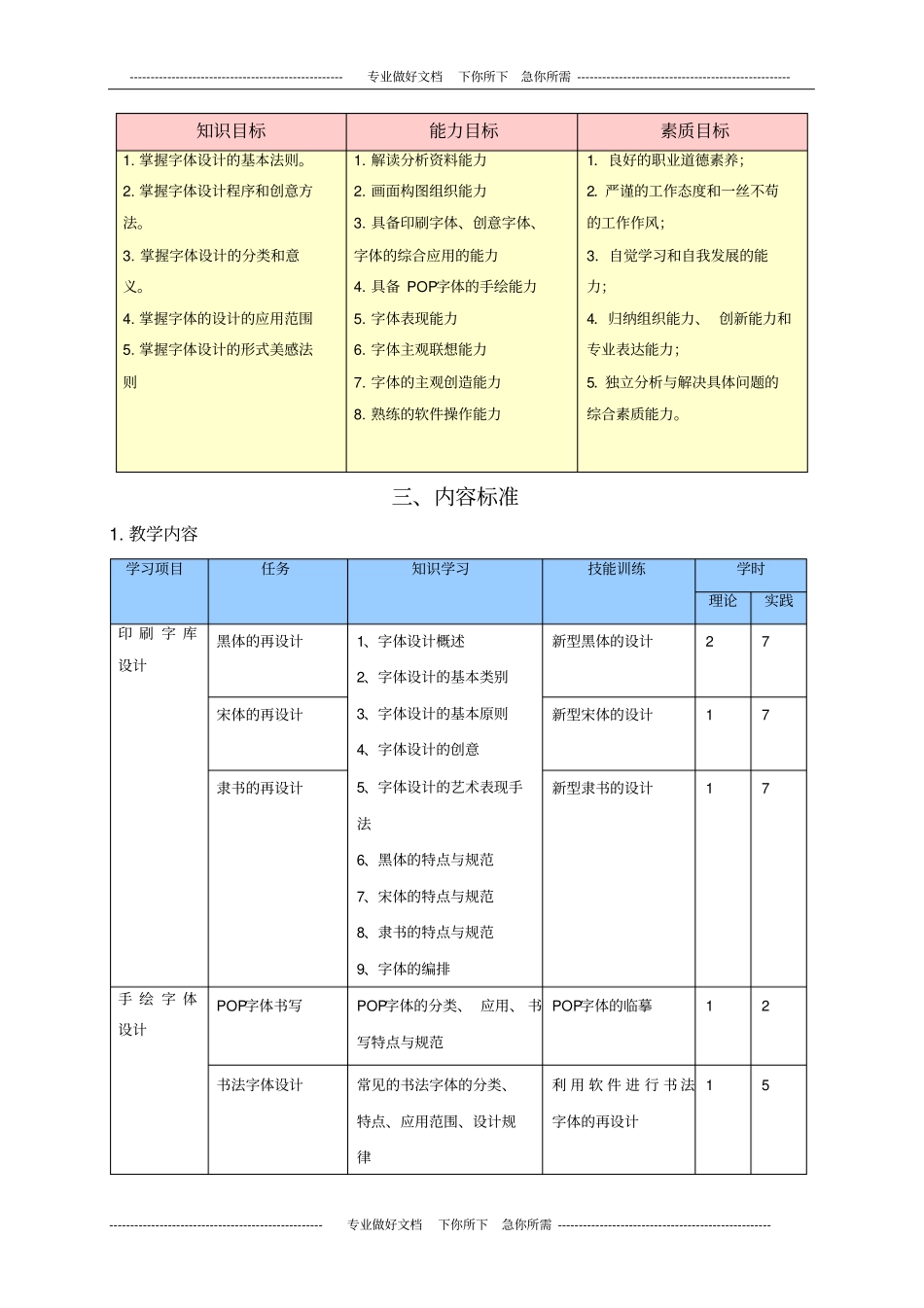 字体设计课程标准_第3页