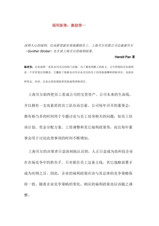 福利新策：激勵第一（11页）