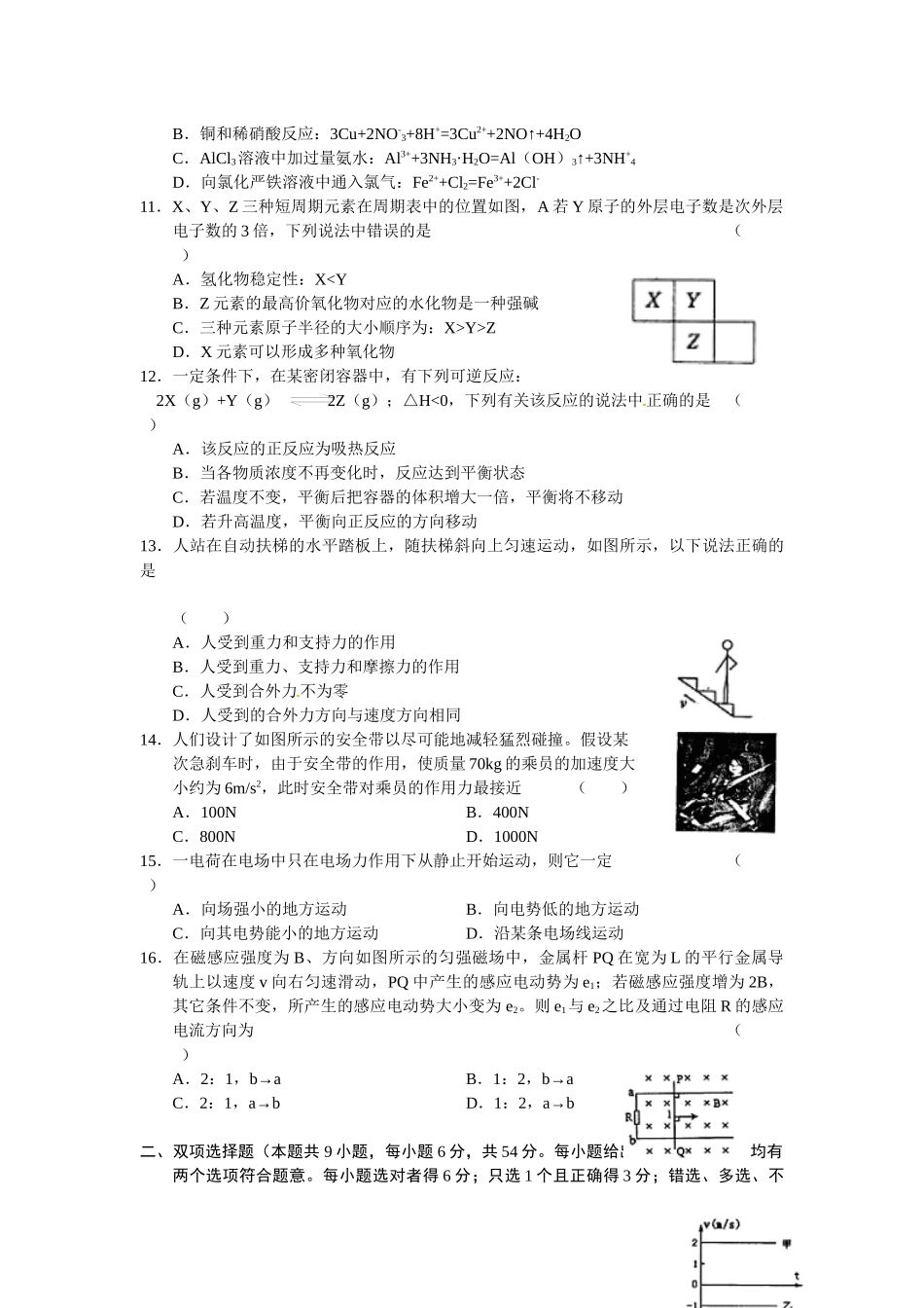 高三理科综合能力试题_第3页