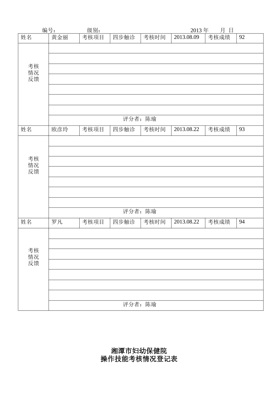 操作技能考核情况登记表已修改_第3页