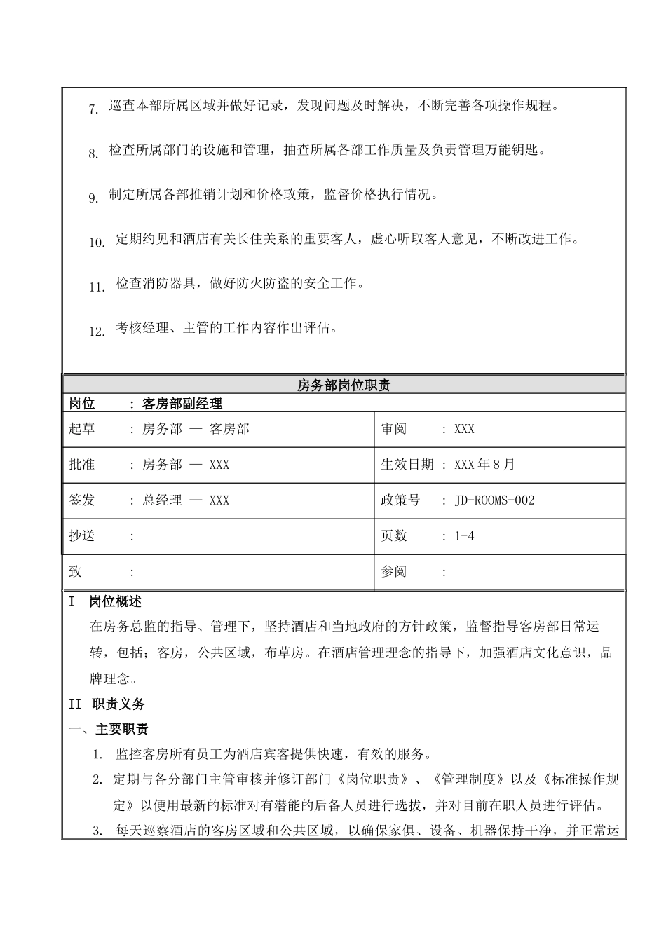 房务部岗位职责_第3页