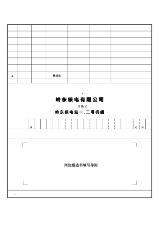 岗位描述书填写导则