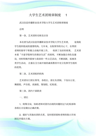 大学生艺术团规章制度1.doc
