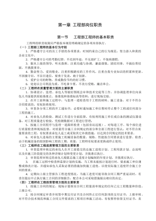 《某房地产公司工程部岗位职责说明书》