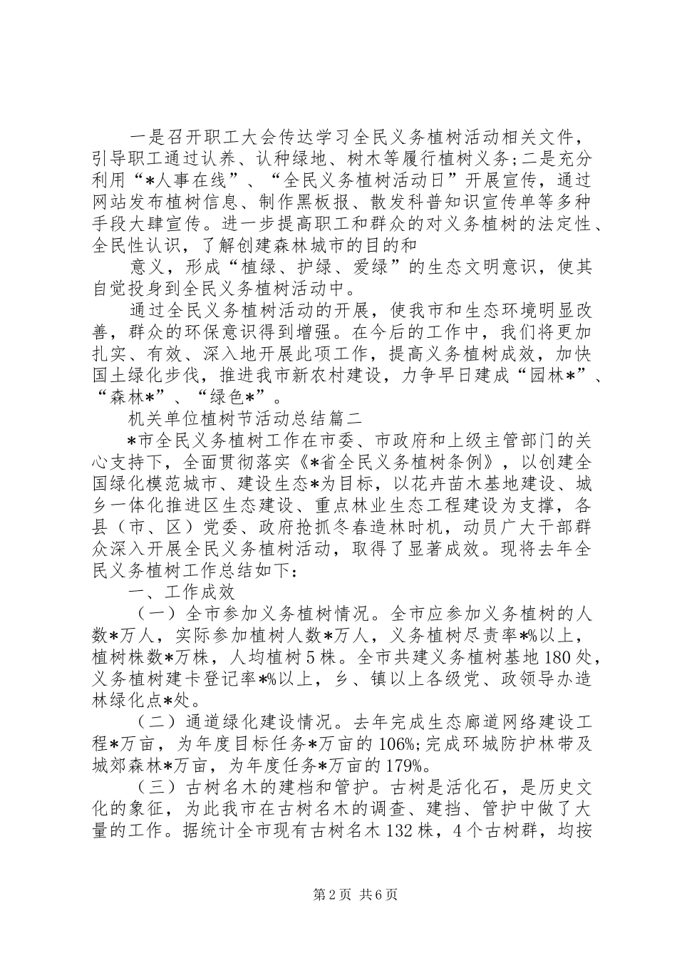 XX植树节机关单位活动实施方案 _第2页