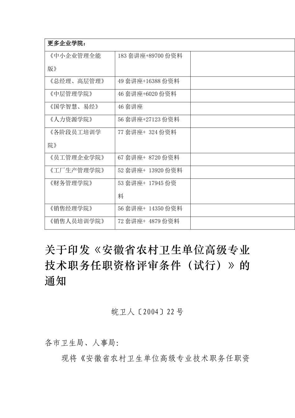 安徽省农村卫生单位高级专业技术职务任职资格评审试行条件_第2页