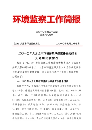 二00四年八月太原市环境监察支队及