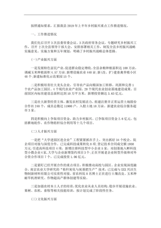 乡村振兴工作汇报(最新)