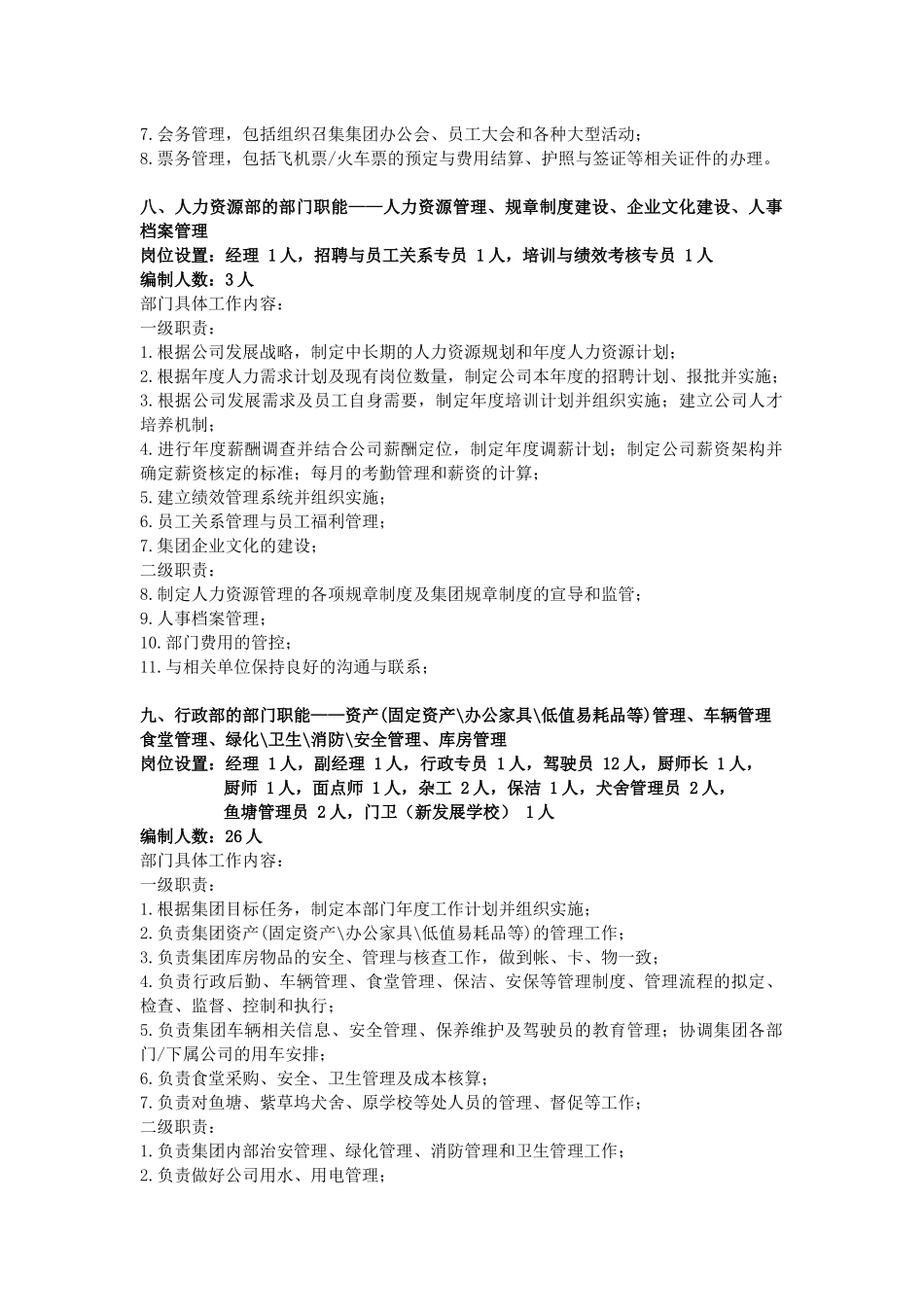 部门职能、岗位职责复习资料_第3页