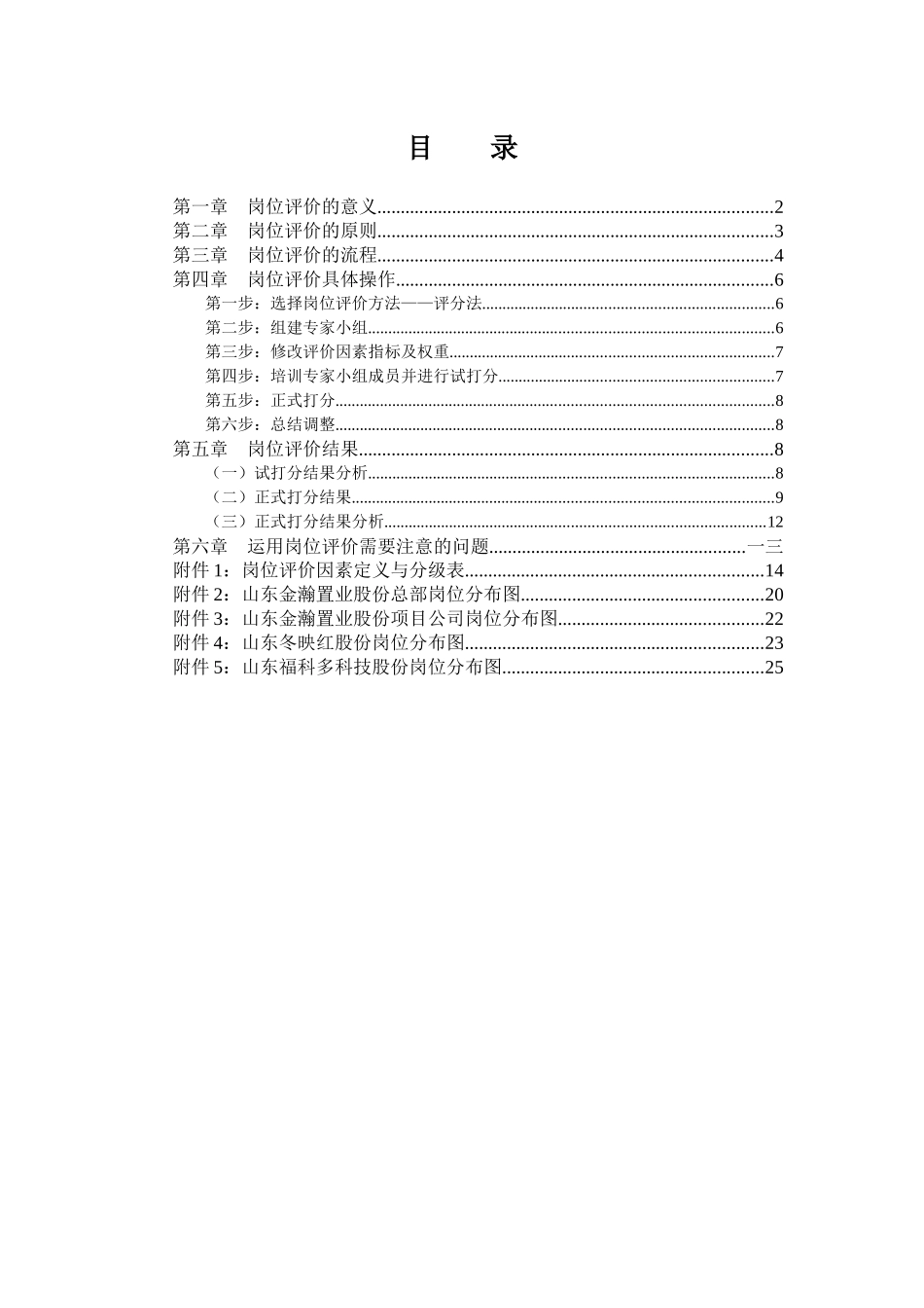 金瀚控股集团岗位评价报告_第2页