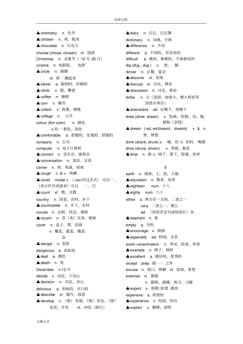 初中英语高频词汇_第2页