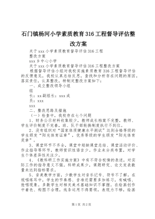 石门镇杨河小学素质教育316工程督导评估整改实施方案 (4)