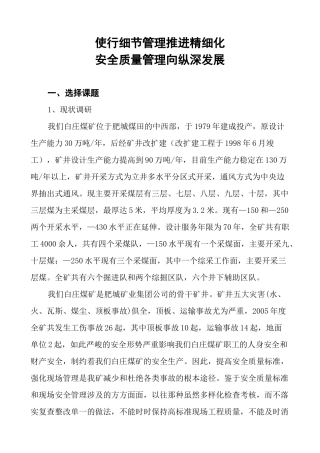 精确化安全质量考核标准1