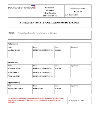 ST Starter STT EC XXXX0604(起停电机最新技术规范)