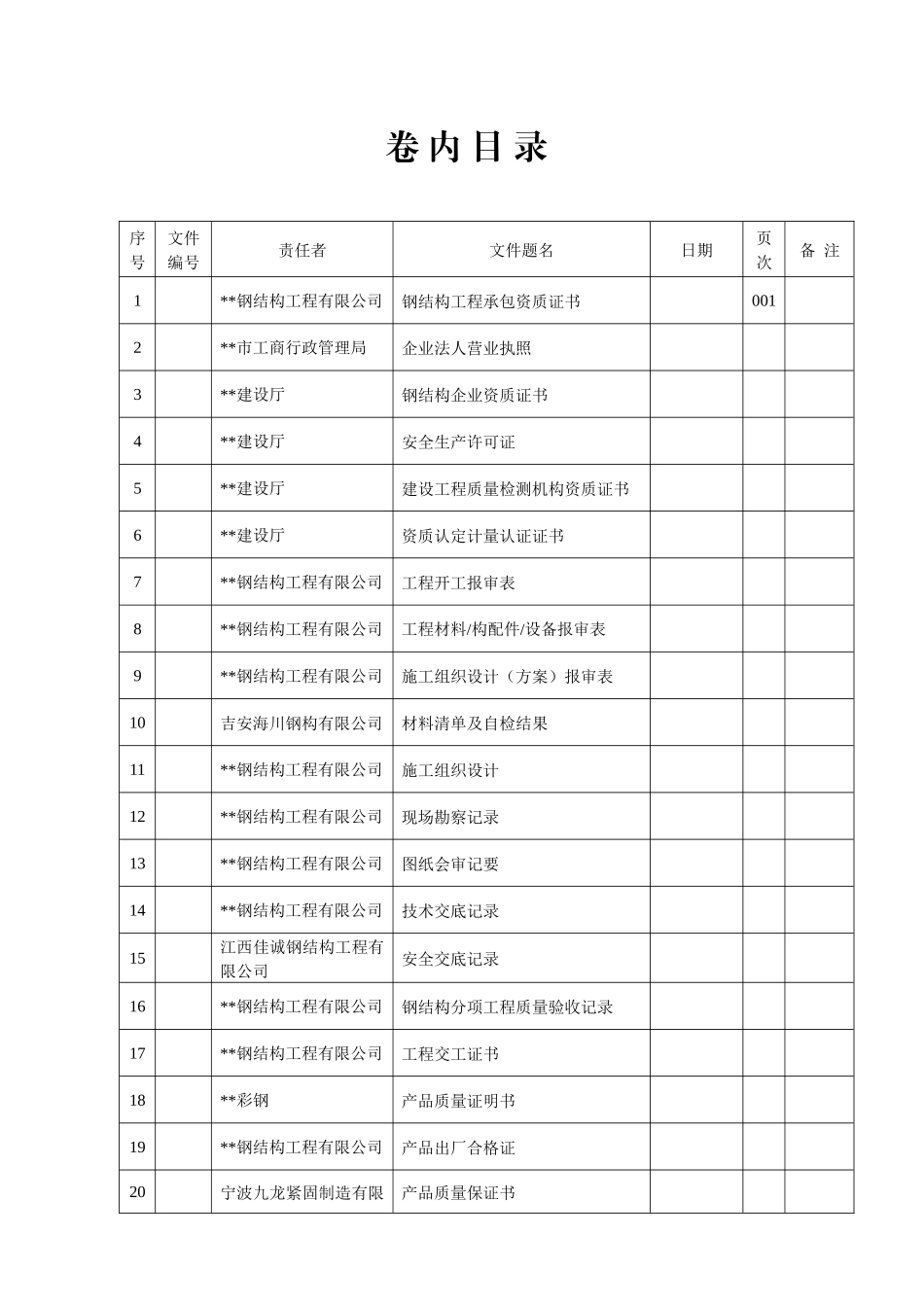 钢结构竣工资料-完整样稿_第2页