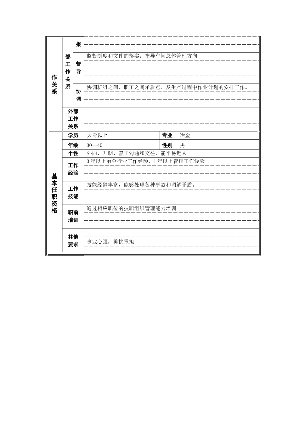 德龙钢铁-主任职位说明书_第2页