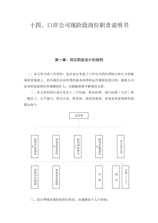 岗位职能设计的基本原则