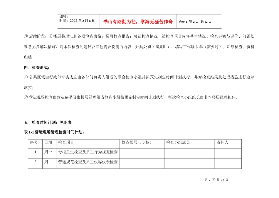 百货营运现场管理检查办法及标准_第2页