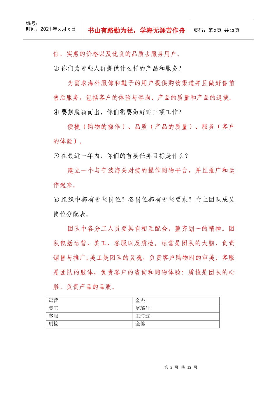 电子商务创业大赛企划书培训资料_第2页