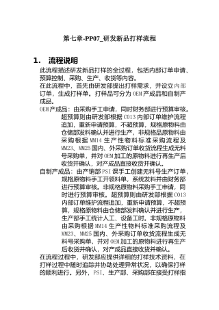 研发新品打样流程
