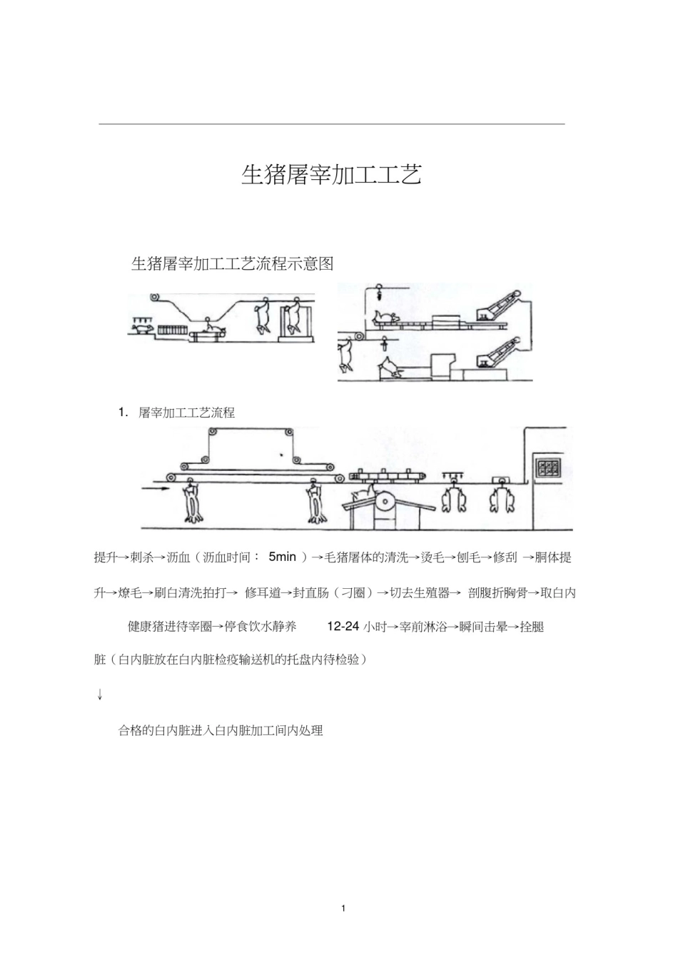 (完整版)生猪屠宰加工工艺流程_第1页