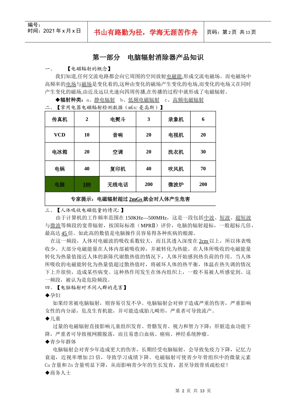 电脑辐射消除器产品知识_第2页