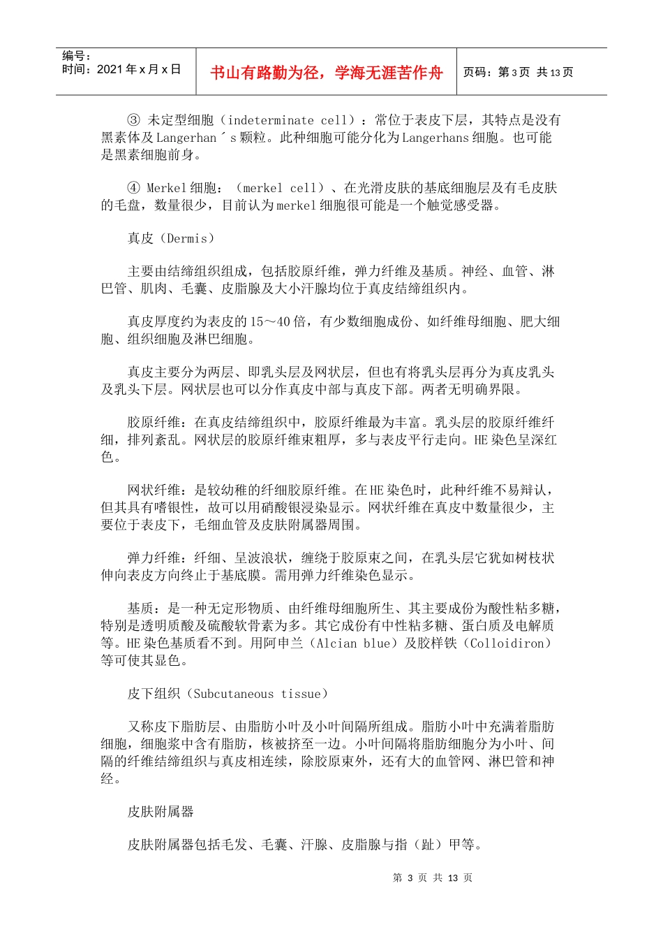 皮肤的解剖组织学及生理_第3页