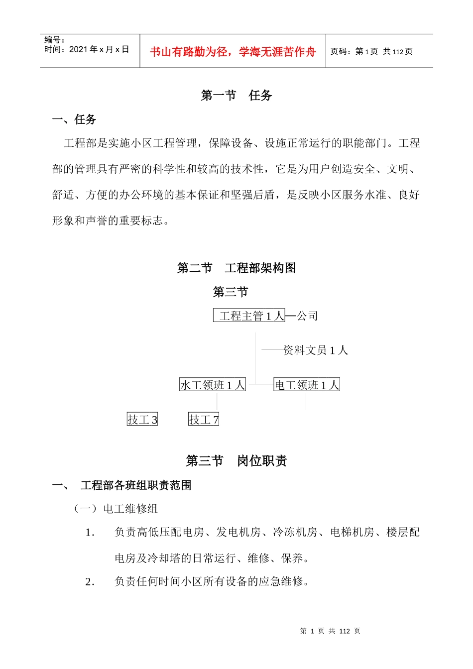 知名物业工程部管理运行手册大全_第1页