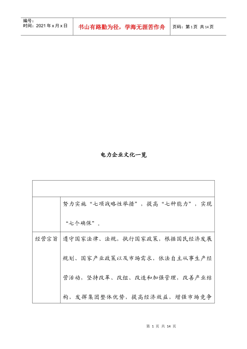 电力企业文化大全_第1页