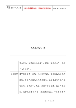 电力企业文化大全