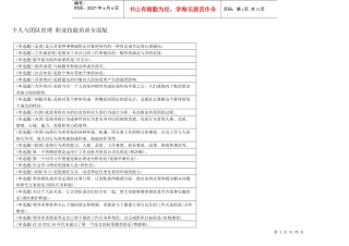 电大个人与团队管理职业技能实训全面版