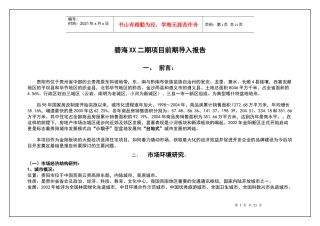 碧海二期项目前期导入报告