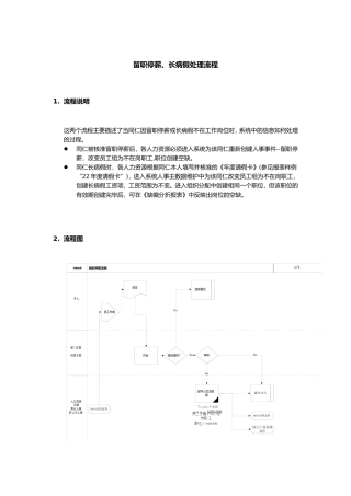 留职停薪与长病假处理流程