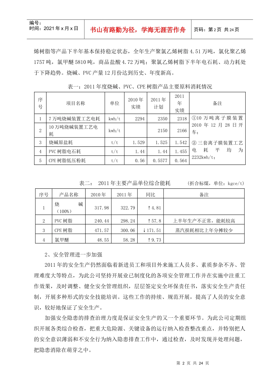 眼睛向内抓管理 凝心聚力促发展(工作总结和工作设想)_第2页