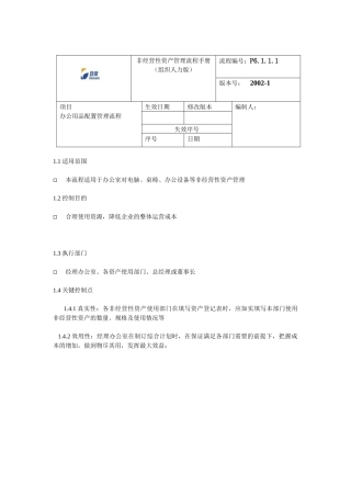 登康-非经营性资产管理流程手册