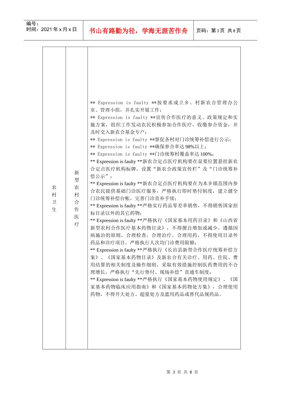 目标责任考核标准(乡镇卫生院)_第3页