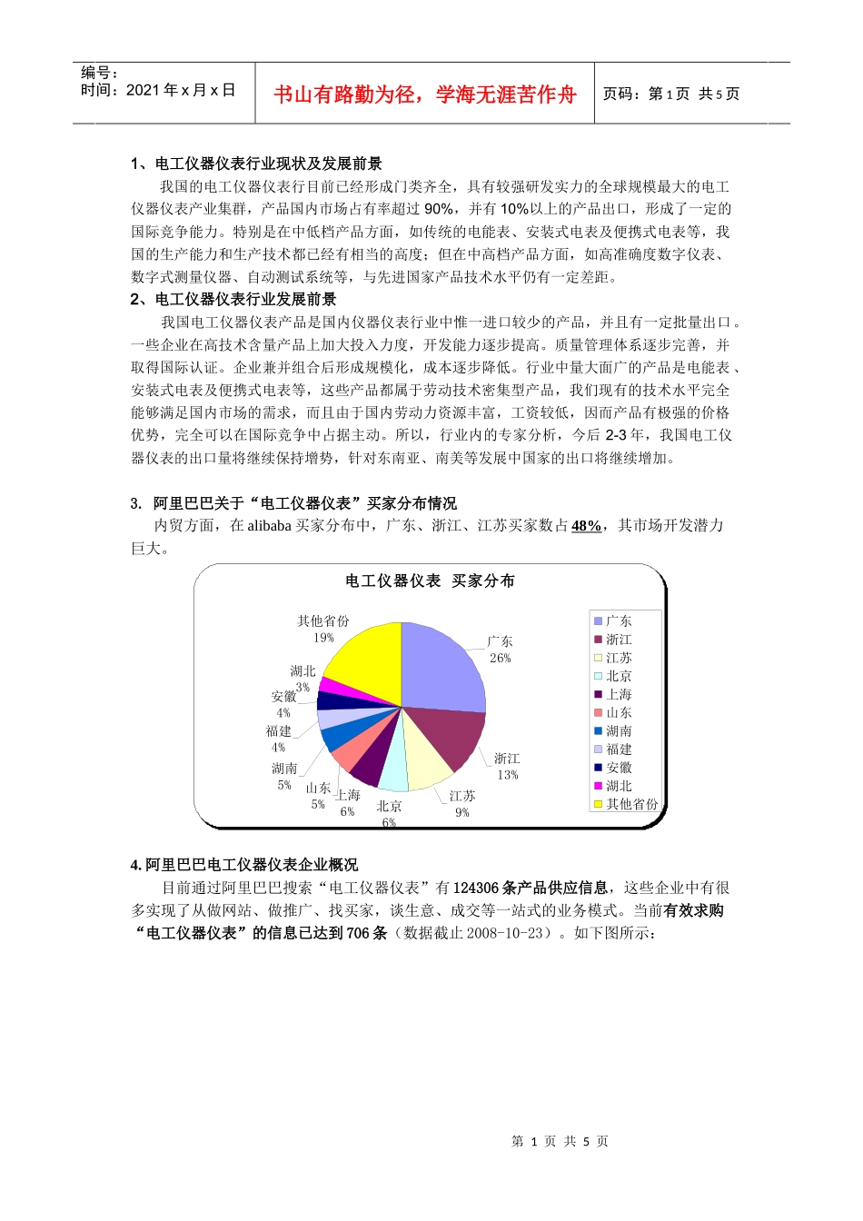 电工仪器仪表行业现状及发展前景_第1页