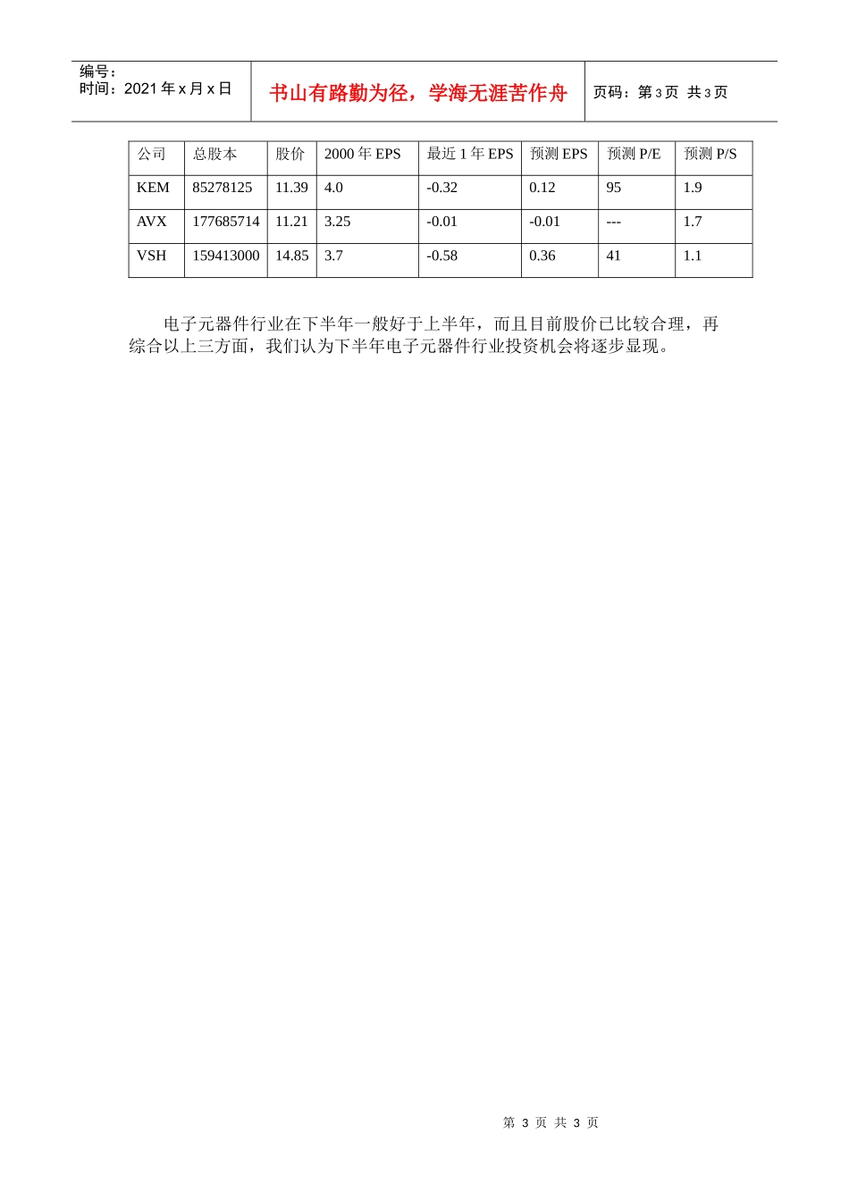 电子元器件行业投资机会分析_第3页