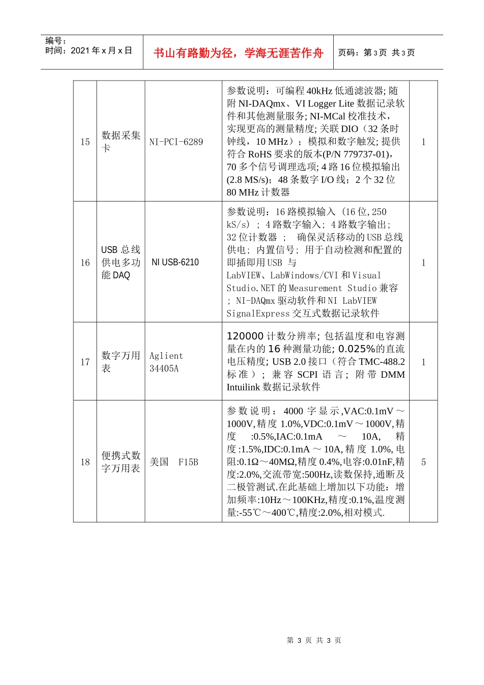 电工电子教学实验中心仪器设备购置项目招标_第3页
