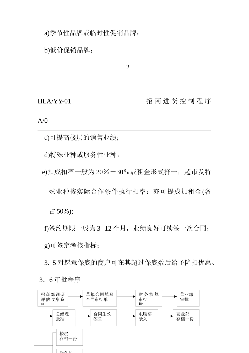 百货招商采购品牌控制程序_第3页