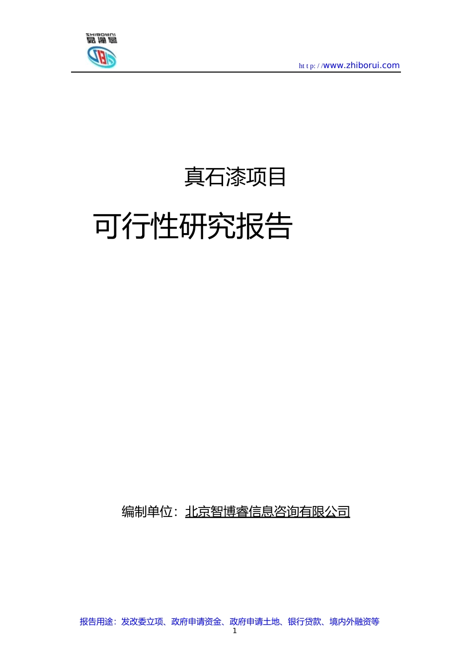 真石漆项目可行性研究报告2_第1页