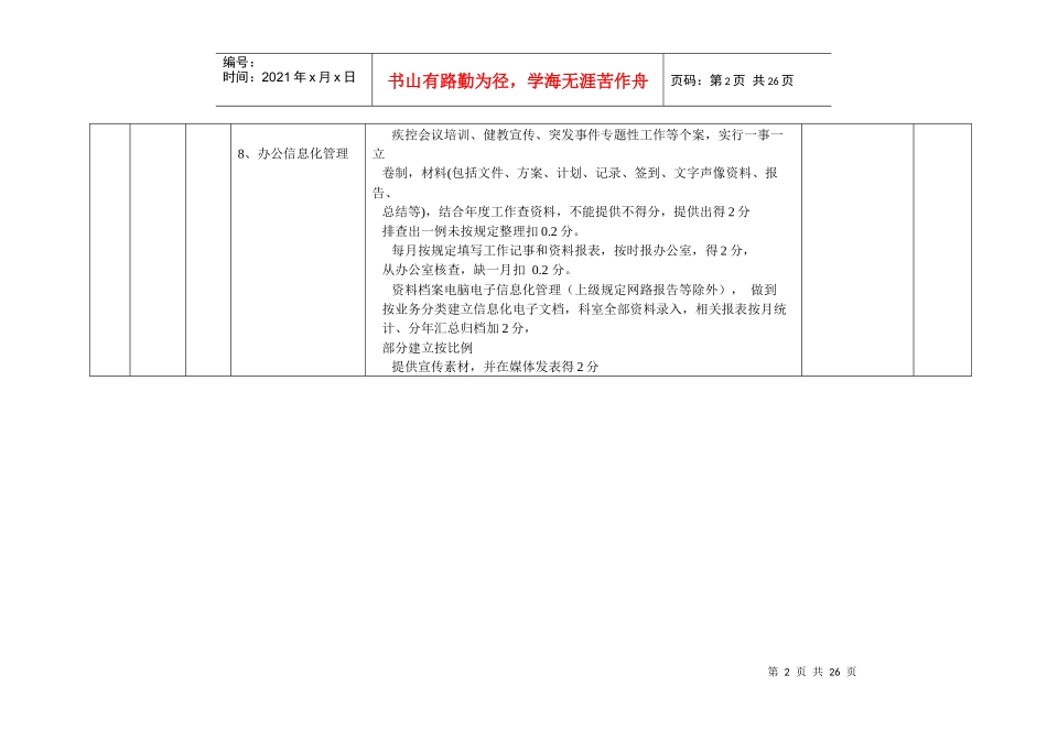 疾病预防控制中心目标管理考核标准_第2页