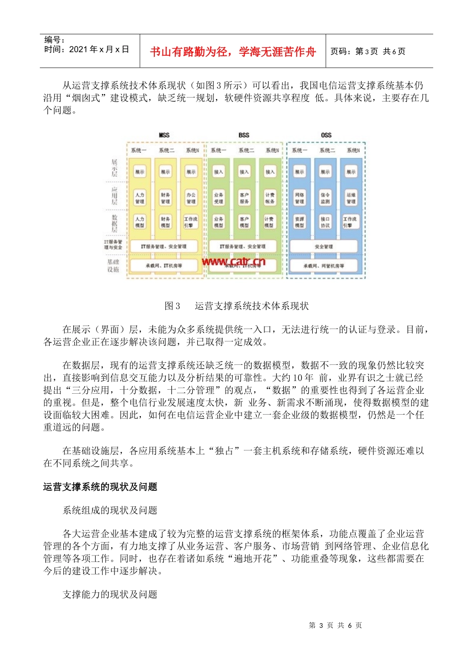 电信运营支撑系统的现状与发展趋势_第3页