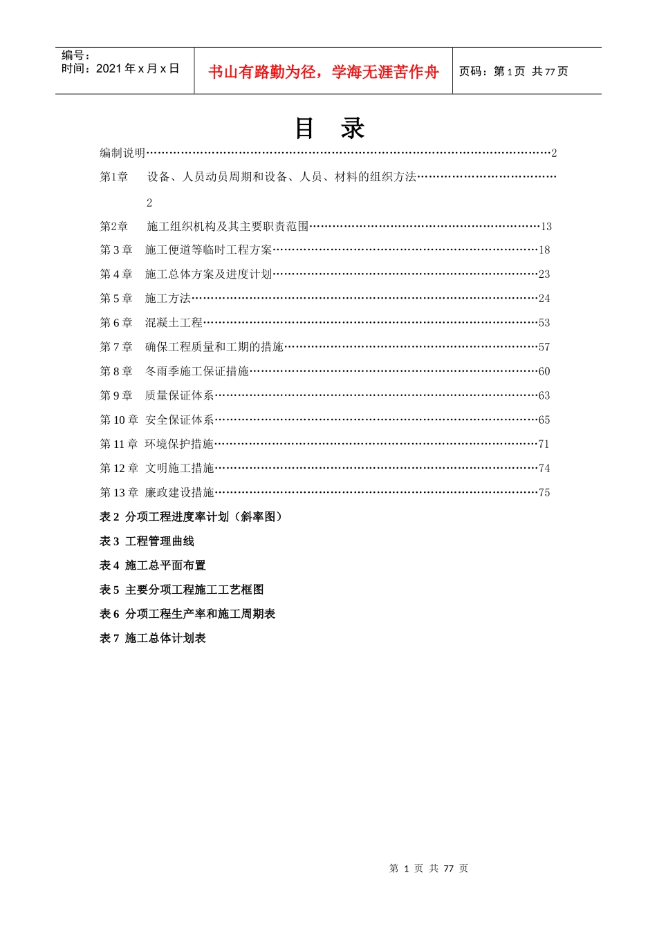 磁河大桥 施工组织设计_第1页
