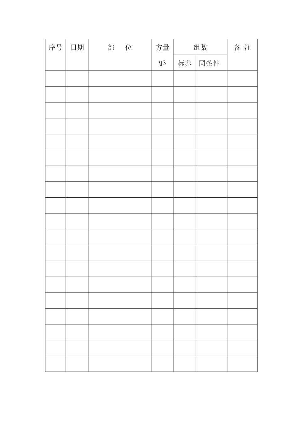 砼施工台帐与项目监理费收取情况记录表_第3页