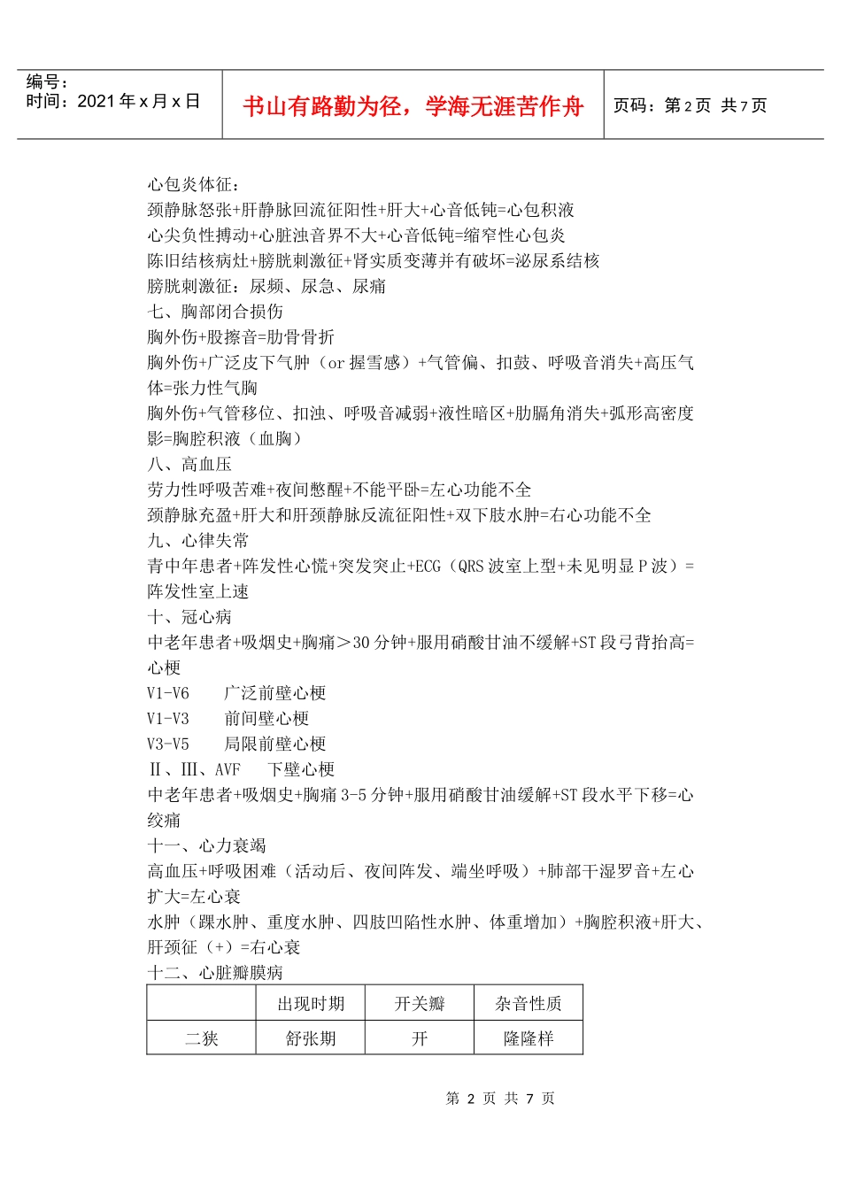 疾病诊断关键词_第2页