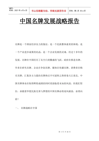 盖其运达咨询====中国名牌发展战略报告.DOC