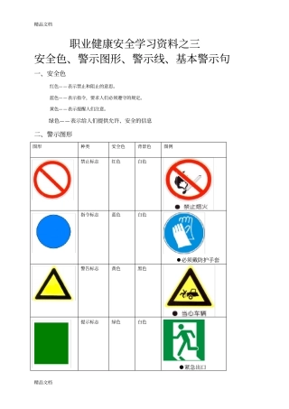 (整理)安全基础知识之三安全标志.