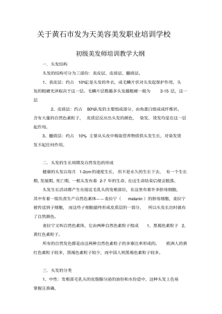 (完整版)美发理论知识(1)